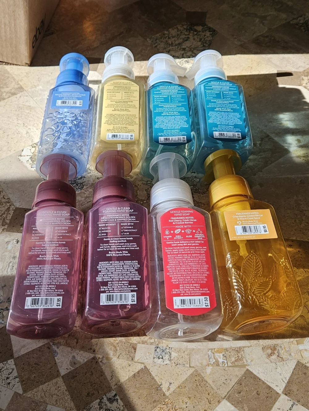 Bath & Body Works EMPTY Foaming Hand Soap Bottles Lot Bundle NO SOAP Plastic